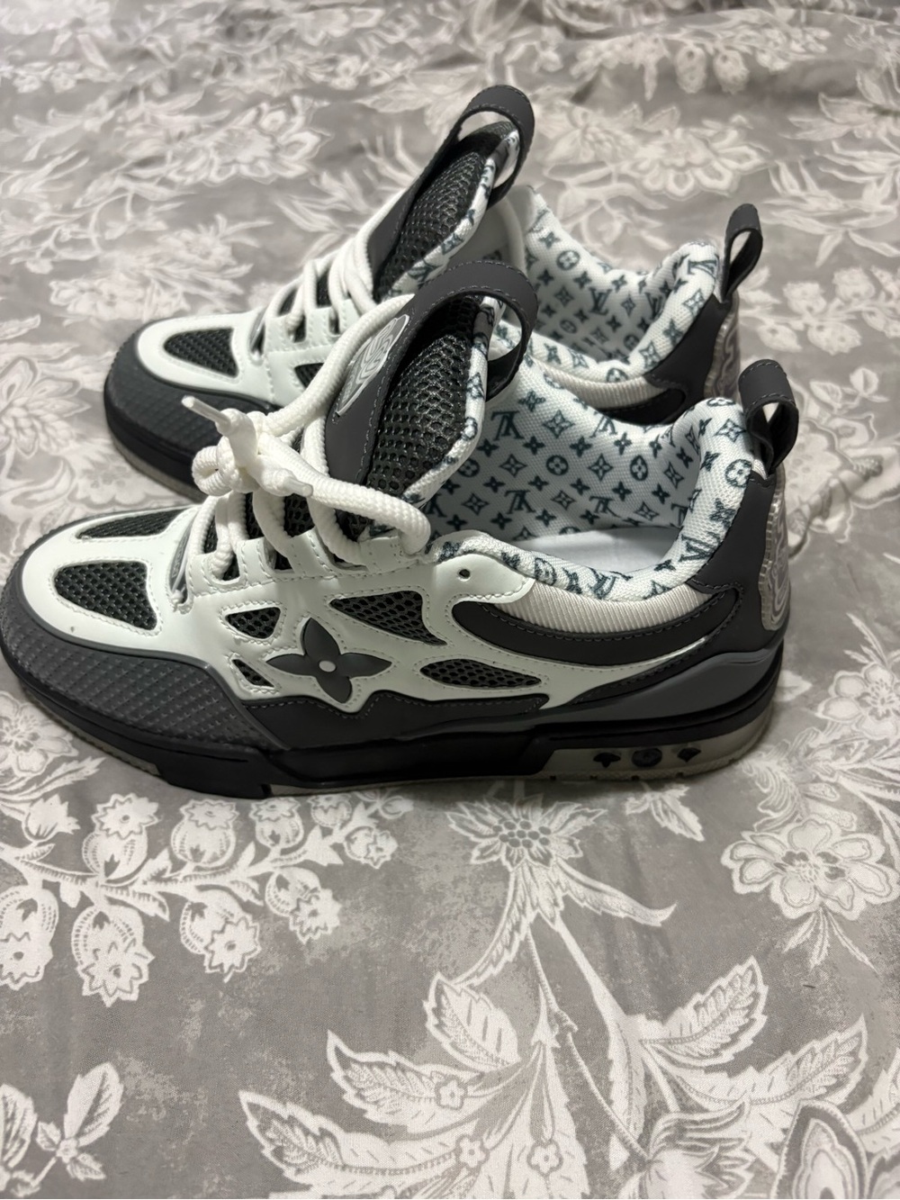 Louis Vuitton Black and White Athletic Sneakers - Picture 2 of 6
